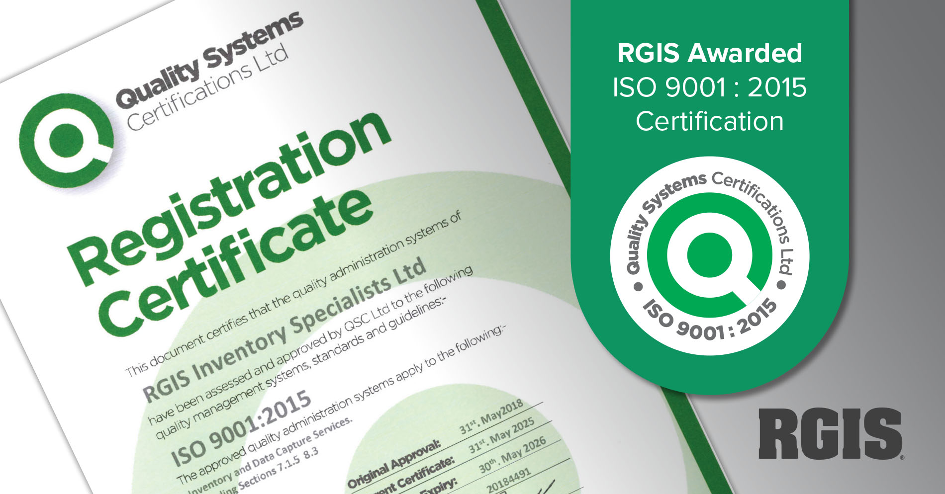 ISO 9001 : 2015 Certificate